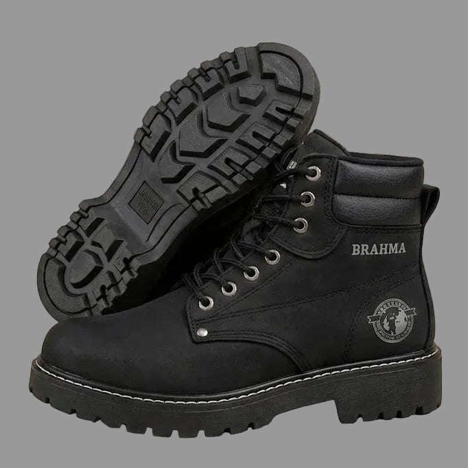 Bota Brahma Mostaza y Negra – Resistente, Cómoda y con Gran Agarre