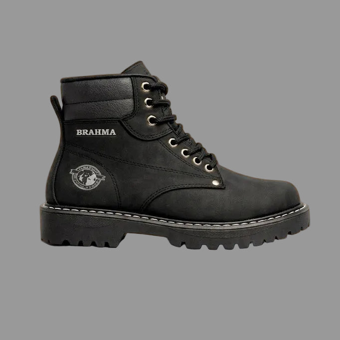 Bota Brahma Mostaza y Negra – Resistente, Cómoda y con Gran Agarre