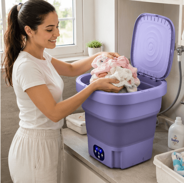 Mini Lavadora Portátil Plegable de 8 Litros | Pago Contra Entrega