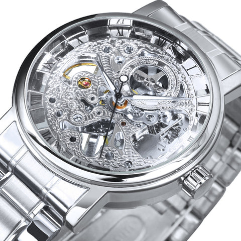 Casual Skeleton Mechanical Watch For Men